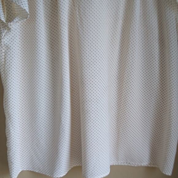 Perch by Blue Pepper polka Dot Flutter cap sleeve clean casual classic Blouse 2x - Picture 3 of 9